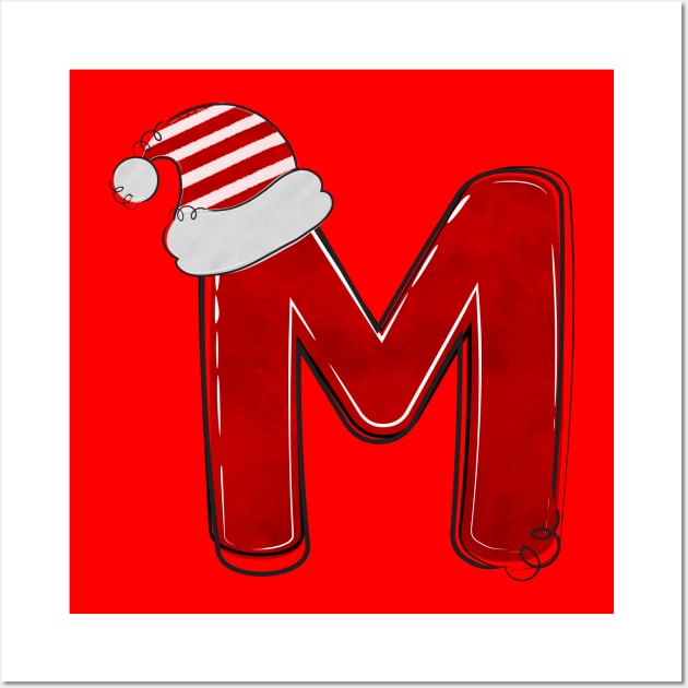 Letter M - Christmas Letter Wall Art by Pop Cult Store